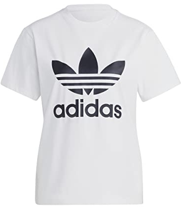 adidas Damen Trefoil Tee T Shirt, Weiß, 46 EU