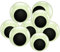 TOAOB 8 Pezzi Occhi Adesivi Fluorescenti in Plastica 40mm 50mm Grandi Rotondo Autoadesivi Finti Occhietti per Lavoretti Fai da Te Scrapbooking Artigianato Creazione Accessori