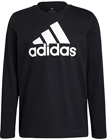 adidas Herren M Bl Sj T Shirt Long Sleeve , Black/White/White, M EU
