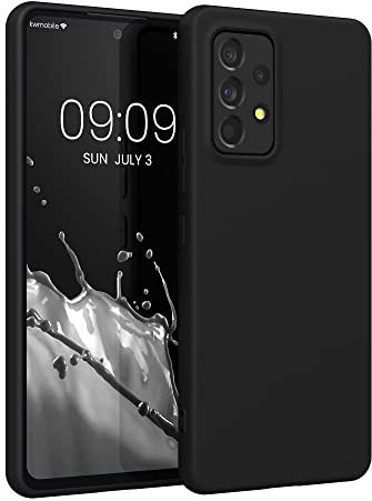 kwmobile Hülle kompatibel mit Samsung Galaxy A53 5G Hülle - weiches TPU Silikon Case - Cover geeignet für kabelloses Laden - Schwarz