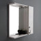 Kiamami Valentina Espejo con Mueble Alto de Roble Gris Efecto Madera Derecho y Foco LED 58cm
