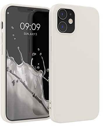kwmobile Hülle kompatibel mit Apple iPhone 12 / iPhone 12 Pro Hülle - weiches TPU Silikon Case - Cover geeignet für kabelloses Laden - Moon Glow