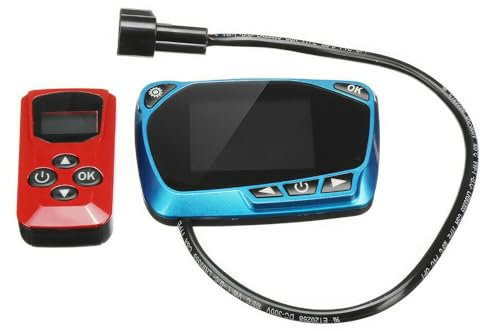 Baceyong 12V/24V Auto-Luft-Diesel-Heizung Standheizung LCD-Fernbedienung Abschalten Parkregler 4-Tasten-Fernbedienung, Blau Universal-Auto-LKW-Diesel-Lufterhitzer-Controller for Frontscheibenheizung