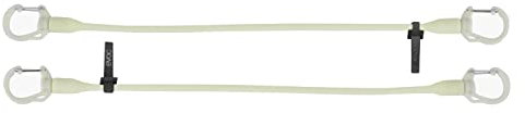 EVOC CARGO STRAPS Spanngurte (elastische Gurtbänder, Befestigungsgurt für EVOC COMMUTE Rucksäcke, mit rotierenden Karabiner-Haken, integriertes Zugband, Gewicht: 20 g), Glow in the dark
