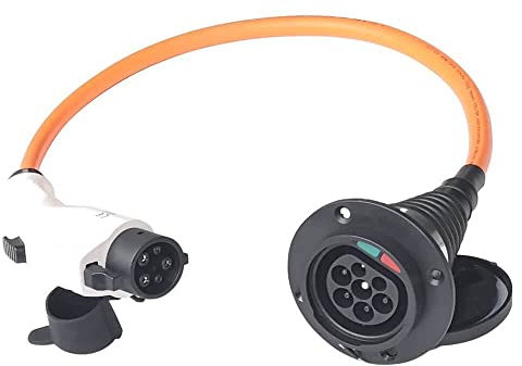 Elecbee Type 2 Charging Cable Socket to Type 1 Plug EV Charging Connector Adapter