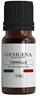 Oxxigena - Olio Essenziale di Cannella - 10 ml - Made in Italy - Puro al 100%, Naturale, Vegano, senza OGM - Ideale per Aromaterapia, Miscele da Massaggio