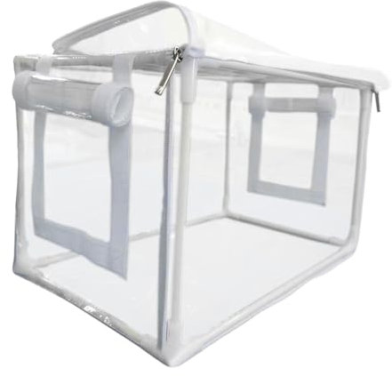 Gralara Still Air Box Pilze wachsen Zelt Balkone Reißverschluss Indoor Outdoor mit stabilem Rahmen PVC-Gewächshausabdeckung Mini-Gewächshaus, Klar