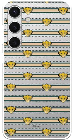 Schutzhülle für Samsung Galaxy S24, offizieller König der Löwen, Simba, transparent, zum Schutz Ihres Handys, flexible Silikonhülle mit offizieller Disney-Lizenz