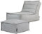 Icon Dolce Outdoor Sitzsack mit Hocker für Erwachsene, Grau, Sitzsack mit Füllung, Bean Bag, Wasserabweisender Stoff, Bequemer Sessel für Wohnzimmer, Lounge, Schlafzimmer, Garten, Terrasse