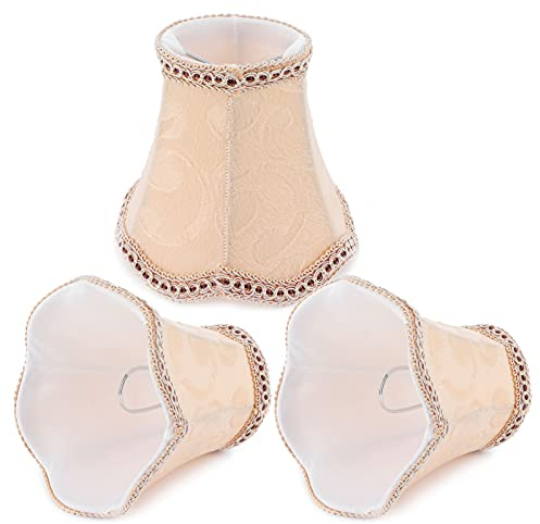Juego De 3 Pantallas De Lámpara Pequeñas, Pantallas De Lámpara, Pantallas De Lámpara De Tela De Tambor Para Lámparas De Mesa Y Luz De Piso, Pantalla De Tela De Barril Clipon De Estilo Europeo E14 Acce