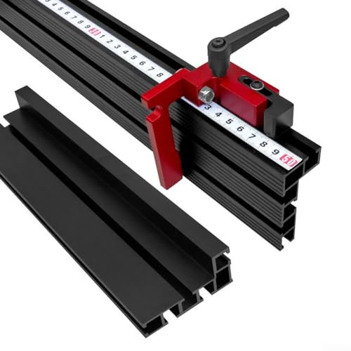 Binario in alluminio con scanalatura a T, 75 tipi di binari a T, staffe scorrevoli per la lavorazione del legno CNC da tavolo e fresatrice (600 mm)
