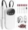 VEVOR Taladro de Uñas Eléctrico Recargable, Máquina de Lima de Uñas Inalámbrica Portátil de 35.000 RPM, Herramienta de Amoladora de Gel Acrílico para Manicura Pedicura Tallar 134 x 68 x 38 mm, Blanco
