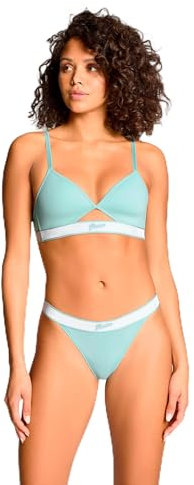 PUMA Damen Peek-a-Boo Triangle Top Sports Bra, Mint, M EU