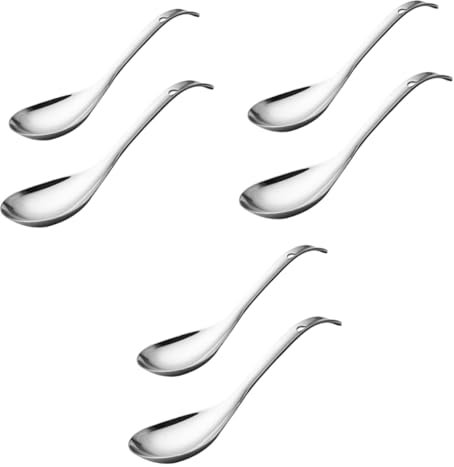 OFFSCH 6 Stk Reiskocher Reislöffel Essstäbchen japanischer reiskocher Essenslöffel Rührlöffel Abs küchenarmatur küche zubehör antihaftbeschichteter Reislöffel Heimlöffel Rostfreier Stahl
