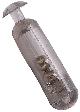 Qukaim Angelköder Köderrassel Angelköder Rassel 50 Stück, 15 mm Shake Bait Insert Tube Rasseln für weiche Fische, Transparent Schwarz