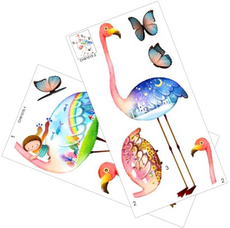 Alipis 2 Feuilles Décoration Fille Sticker Mural Sticker Flamant Rose Autocollants Pour Murs Autocollant De Amovible Colorful Pvc