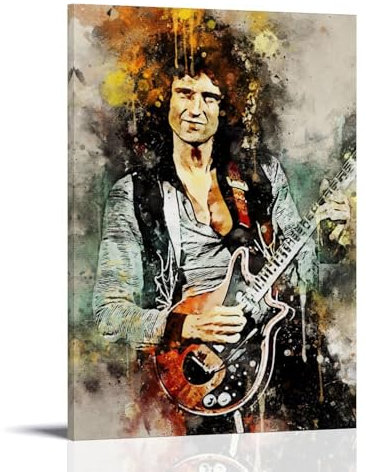 Brian Harold May Poster Dekorative Malerei Leinwand Wandkunst Wohnzimmer Poster Schlafzimmer Malerei, Leinwand Kunst Poster Und Wandkunst Bilddruck Moderne Familienzimmer Dekor 08x12inch(20x30cm)