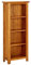 Willood Vitrinenschrank, Bücherregal, Vitrine mit sechs Fächern, Eiche massiv, Hochschrank,45 x 22 x 110 cm