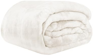 Acomoda Textil – Manta de Terciopelo Extra Suave, Cálida y Cómoda Ideal para Cama, Sofá Sillón y Viaje. Mantita Lisa de Coralina Ligera, Transpirable para Invierno. (Beige, 130x160 cm)