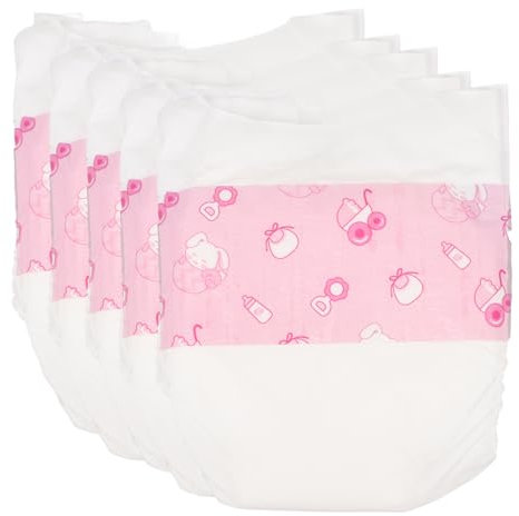 Warmhm 5 Stück Puppenwindeln Für Babypuppen Realistisches Babypuppenzubehör 30 cm Puppenwindeln Nachfüllung Wiederverwendbare Windeln Puppenzubehör Für Neugeborene Babypuppen