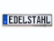 Kennzeichenhalter mit Aufschrift Deutschland - Auto Nummernschildhalter Rahmen Edelstahl gebürstet - Nummernschild Kennzeichenhalterung - Auto Kennzeichen (1x Edelstahl gebürstet)