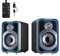 SOULION C40 PC Speakers, Stereo Sound, 10 Watts Peak Power Bluetooth Wired Computer Speakers with Easy Control Pod for Desktop, Laptop, Monitor, Tiny Speakers with 5 LED Light Mode, USB Powered