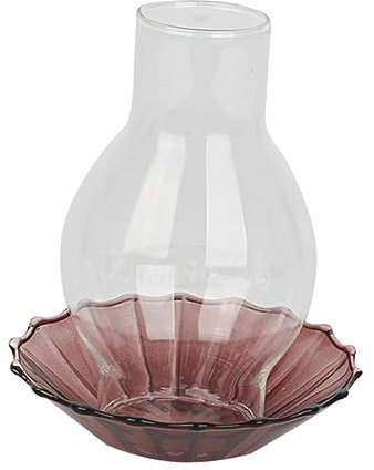 Zerodeko Windfester Vintage Glas-kerzenhalter Mit Sockel Und Abdeckung Aus Hochwertigem Borosilikat Dekorativer Kerzenständer Für Romantische Tischdekoration Und Festliche Wohnatmosphäre
