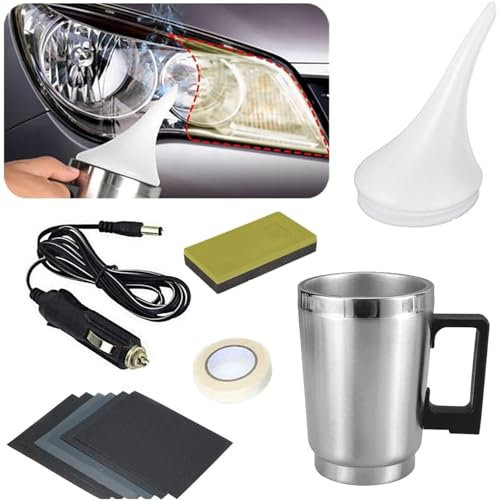 MILIWAN Kit de reparación de Faros de Coche para reparación de Faros, Kit de Pulido de Faros para reparación de Amarillo/arañazos/desenfoque/Grietas para Coche y Moto
