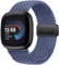 Oielai Intrecciato Band Compatibile con Cinturino Fitbit Versa 4, Cinturini Versa 3, Fascia Sportiva in Morbido Nylon con Chiusura Magnetica per Fitbit Sense 2, Sense per Uomini Donne, BluGrigio