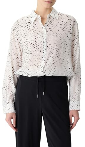 Comma Ramie-Bluse mit All-Over-Print