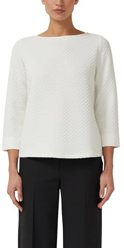 s.Oliver Jacquard-Sweatshirt im Relaxed Fit mit U-Boot-Ausschnitt