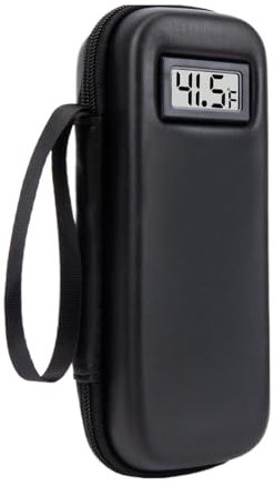 Insulated Medication Travel Bag - Travel Medicine Storage Case - Cooler Organizer with Temperature Display Medication Container for Men Airplane Trip Hospital Daily Use Outdoor Car Home