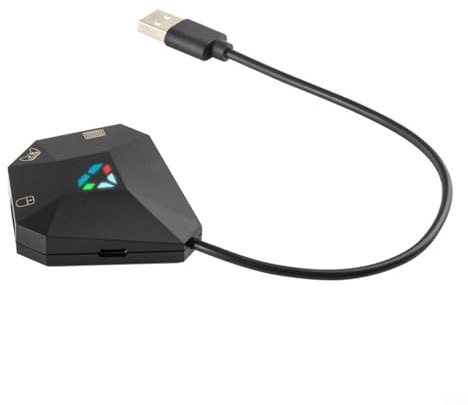 Gaming Keyboard Mouse Adapter Compatible With For PS4 For Xbox One For Nintendo Switch With Custom Key Mapping Type C Port Black