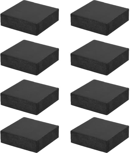 8 Pcs Rubber Anti Vibration Pads, 50 x 50x 15mm Thickness Non Slip Rubber Blocks, Square Vibration Isolation Mats, Anti Skid Anti Noise for HVAC, Compressor, Air Conditioner