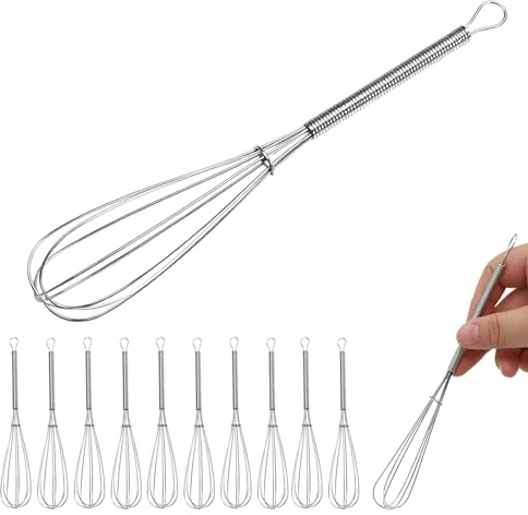 12 Pack 5 Stainless Steel Mini Wire Egg Whisks for Baking & Cooking