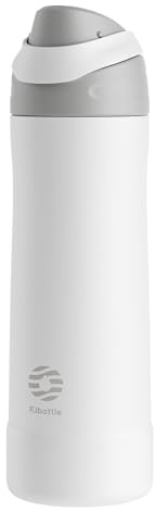 Fjbottle Borraccia in acciaio inox da 1 L/750 ml, con coperchio a scatto con un pulsante, borraccia termica in metallo con manico, senza BPA, a prova di perdite, per palestra, lavoro, viaggi