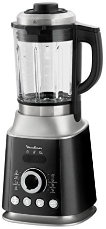 Moulinex Ultrablend Cook LM962B10 Batidoras de vaso de 1500 W de potencia y 6 programas automáticos, 6 cuchillaspantalla digital intuitiva, y vaso de Tritan ultra resistente y ligero