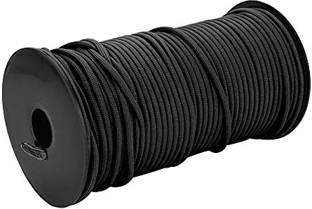 Corda Multiuso, 100m 9 Fili Corda Paracord per Paracadute Universale Durevole Corda di Sopravvivenza Corda Elastica da Tenda per Attività All'aperto(Nero)