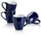 Sweese Porzellan-Kaffeetassen, 473 ml (von oben bis zum Rand) für Kaffee, Latte, Tee, Kakao, Marineblau, 4 Stück