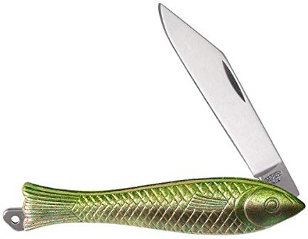 Mikov Tradition 1794 Taschenmesser Rybicka, 5,5 cm, kleines scharfes Klappmesser, Fish Knife, Für: Angeln, Camping, Sammler, NUZ 130-NZn-1 / ZL mehrfarbig
