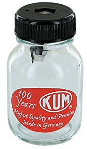 Kum 106.47.11 - Temperamatite con contenitore in vetro, bottiglia in vetro M1, 1 pezzo