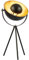Jago® Tischlampe mit Stativ - Höhe 67cm, schwenkbar, 60W, E27, LED, Schwarz-Gold - Tripod Tischleuchte, Nachttischlampe, Schreibtischlampe, im Retro Vintage Design für Wohnzimmer, Schlafzimmer