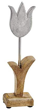 jakopabra Deko Tulpe aus Holz/Geschenk Blume/unechte Blumendeko/Holz Blume klein