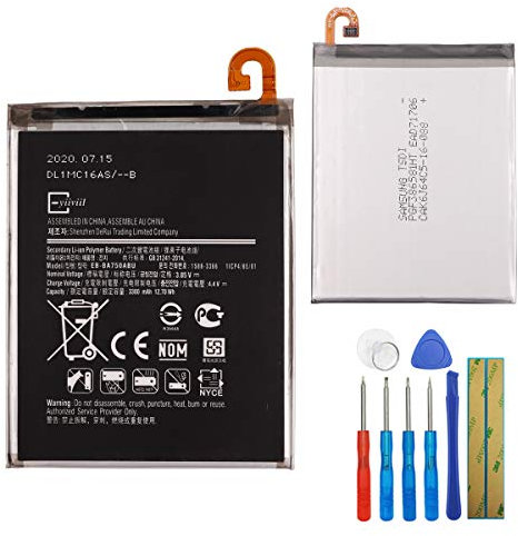 E-yiiviil Ersatzakku EB-BA750ABU Kompatibel mit Samsung Galaxy A10 SM-A105F/DS A105F A7 2018 A750 SM-A730x with Tools