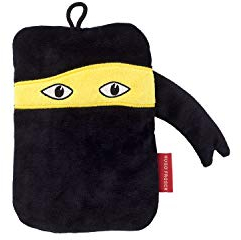 Hugo Frosch Mini-Wärmflasche 0,2 l mit Veloursbezug Ninja