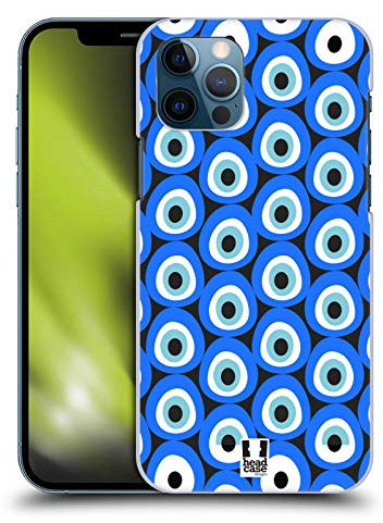 Head Case Designs Monotone Mauvais Oeil Coque Dure pour l'arrière et Fonds D'Écran Design Assorti Compatible avec Apple iPhone 12 / iPhone 12 Pro