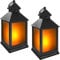 Eaxus® 2er Set LED Laterne für Draußen - Notfallleuchte Blackout. Windlicht mit Flammeneffekt Kerze - Wohnzimmer & Garten Deko