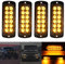 4pcs 12-24V LED Stroboscopique Voiture Ampoule Led Voiture Orange Lumineux Feux éclairage Remorque Clignotant Strobe Lights Balise Clignotante de Sécurité Pour Voiture Utilitaire