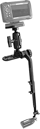 Kajak-/SUP-Fischfinder-Halterung mit 3,8 cm (1,5 Zoll) Universal-Platten-Kugelbasis, Wandlerhalterungsarm mit Schiene für Marine-Elektronik, kompatibel mit Garmin, Lowrance, Kolibri, Scotty Fish