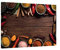 ALLboards Tagliere Coprifornelli in Vetro Universale SPEZIE ORIENTALI E Legno 52x60cm Protezione per Piani Cottura, Piano di Lavoro, in Vetro Temperato, Decorazione Cucina